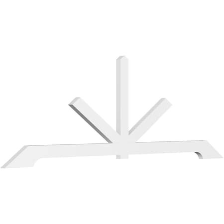 Ekena Millwork Vanguard Architectural Grade PVC Gable Bracket, 108"W x 36"H x 2"D x 4"F, 8/12 Pitch GBP108X36X0204VAN00